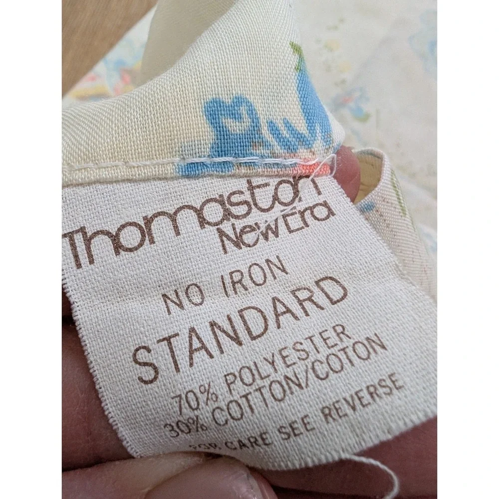 VTG THOMASTON STD PILLOWCASE NO IRON MADE IN THE USA